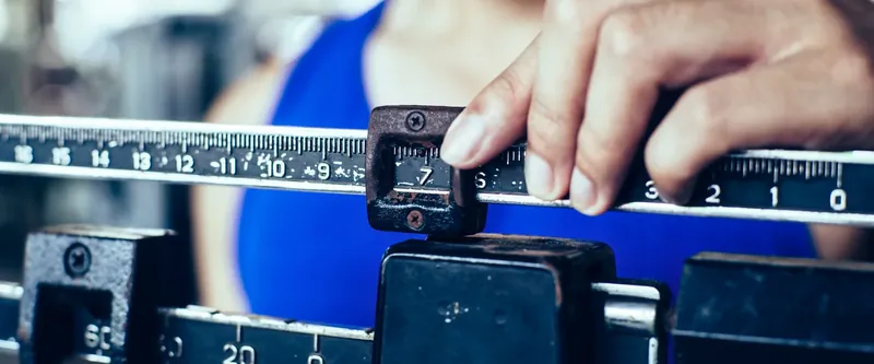 Scale used to track weight loss progress