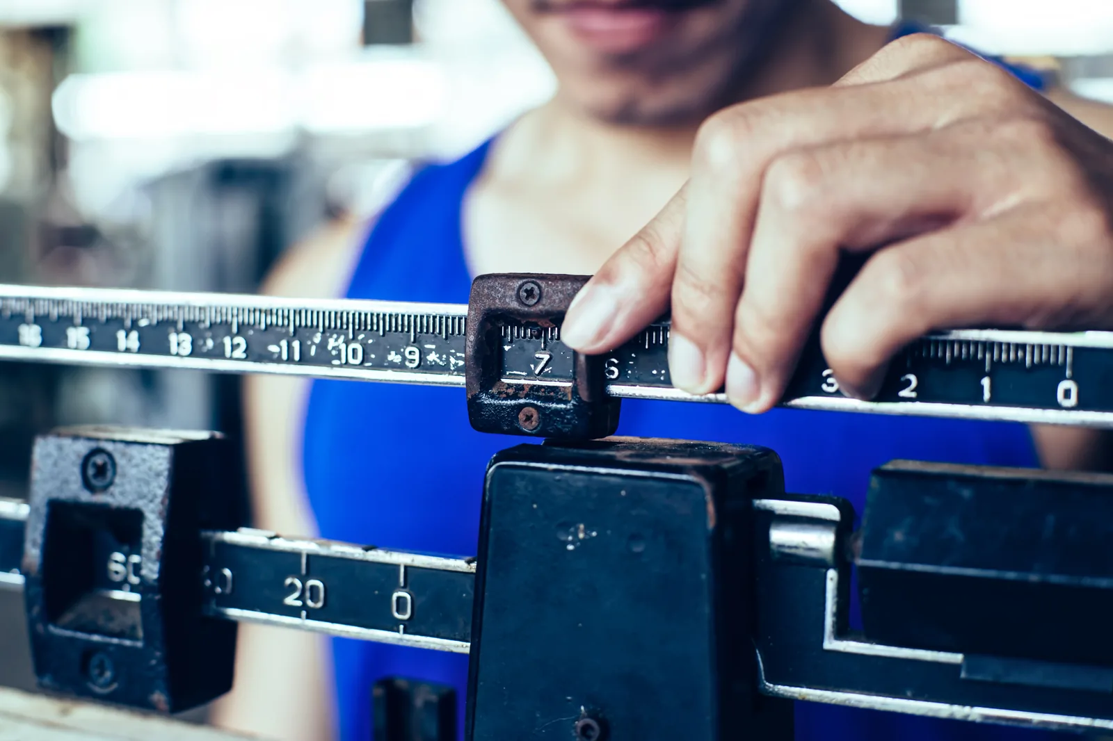 Scale used to track weight loss progress